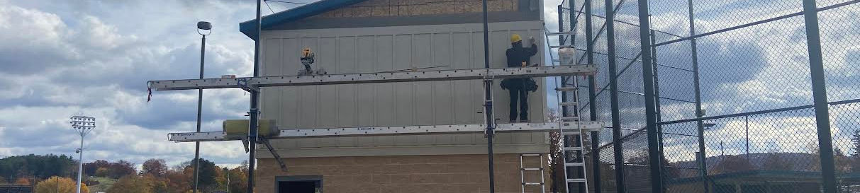 Commercial roofing service area